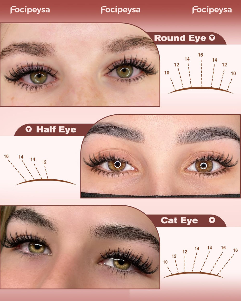 Look natural con racimos delicados de Focipeysa y acabado suave.