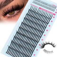 Pestañas Focipeysa spike lash clusters 11-21mm para un look dramático hecho en casa