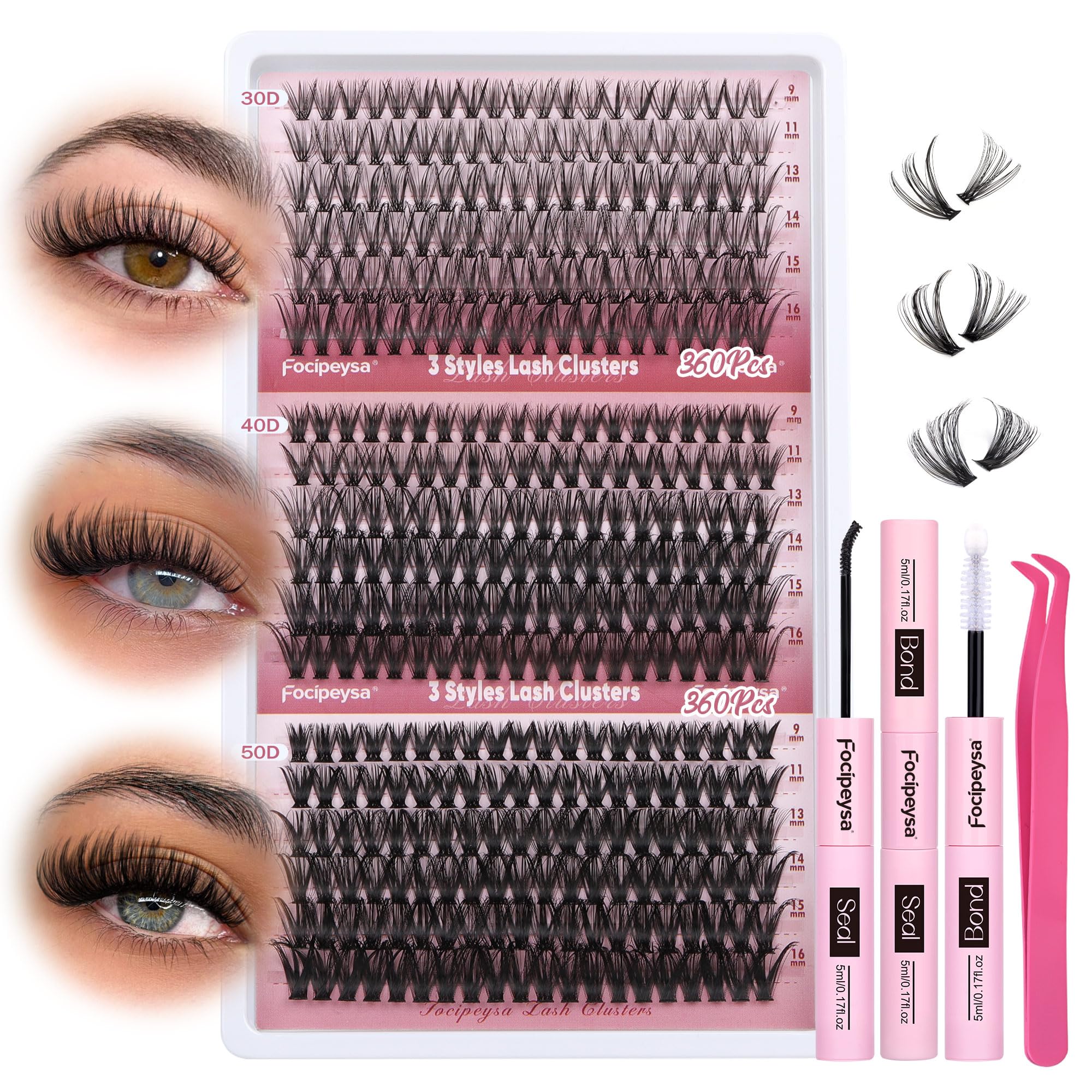 Focipeysa agrupaciones ligeras 360 unidades para un look natural diario.