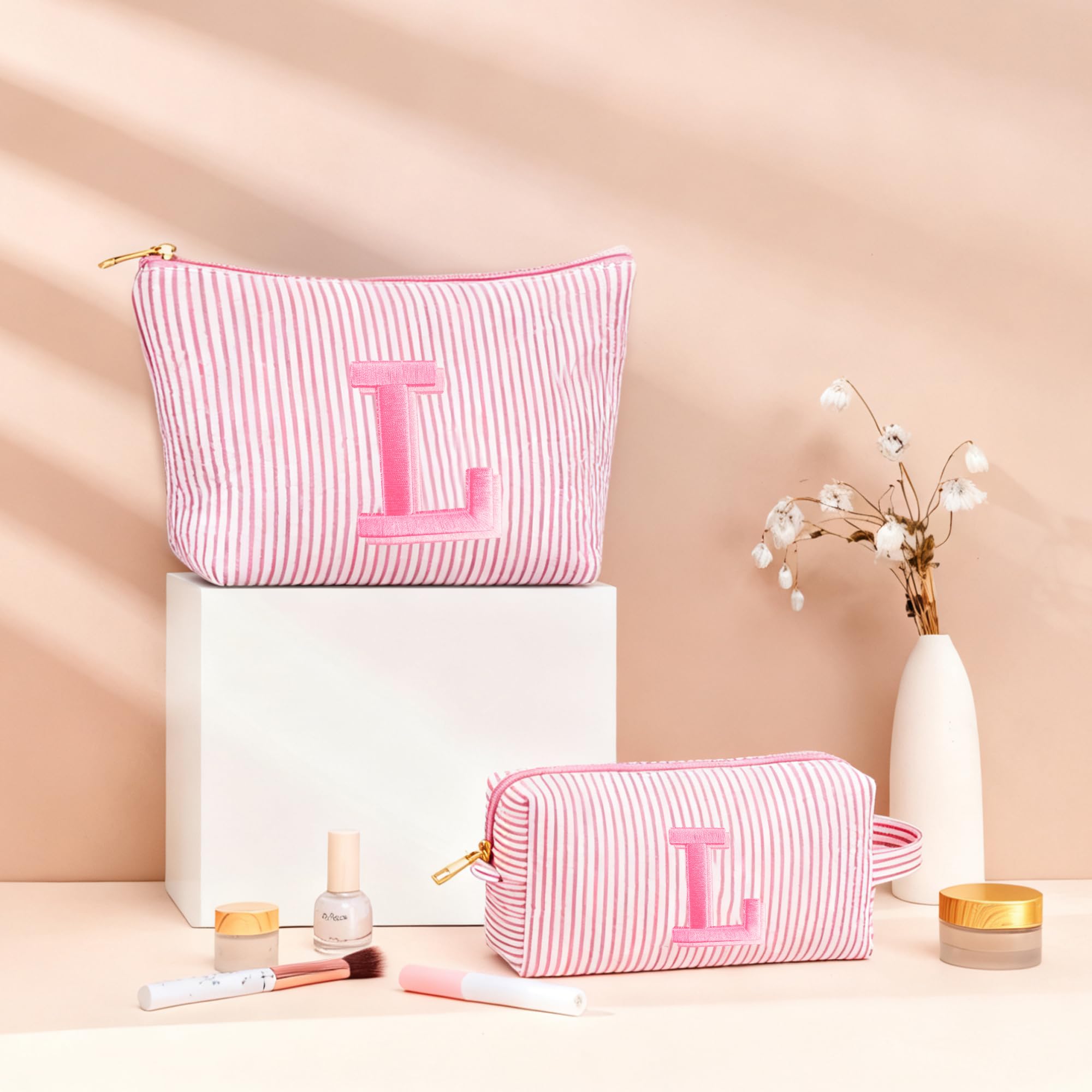 Fohufo bolsita de maquillaje viaje pequeña, ligera y portátil