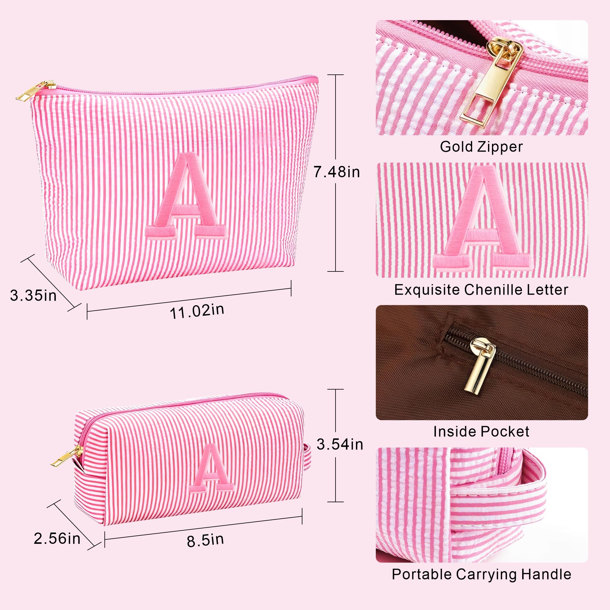 Fohufo bolso maquillaje rosa cerezo, acentos femeninos y elegantes