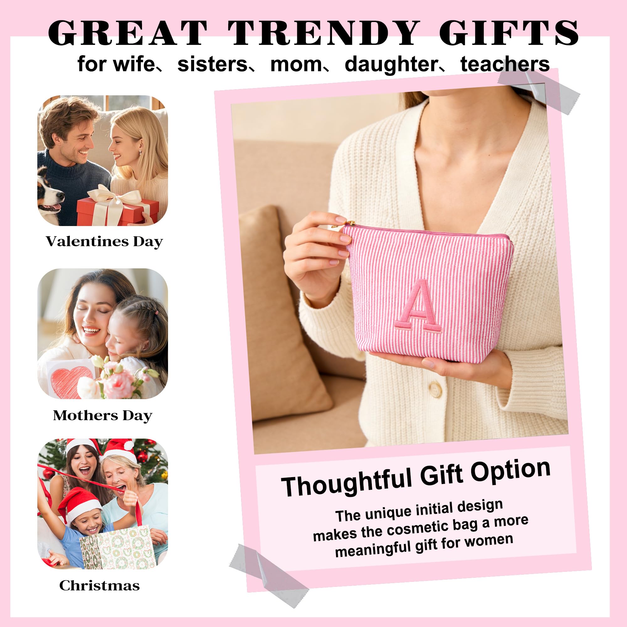 Fohufo bolso maquillaje rosa claro, color tendencia para expresar estilo