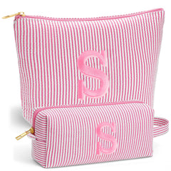 Fohufo bolso de maquillaje viaje grande, amplio espacio para productos esenciales