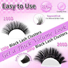 FOINEMYED clusters pestanas 12-22mm para estilos versátiles.