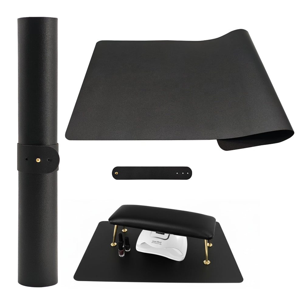 Tapete plegable para uñas: superficie impermeable protege la mesa
