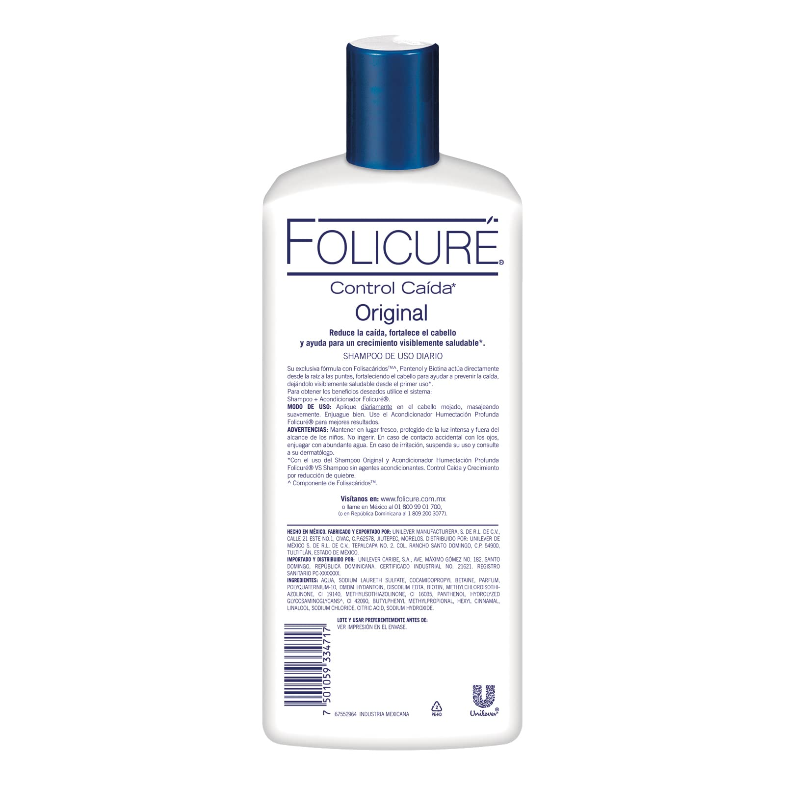 Folicure Original Shampoo textura cremosa para una experiencia de lavado agradable.