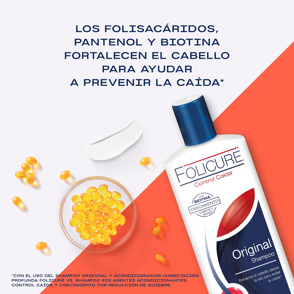 Folicure Shampoo control de sebo, cuero cabelludo equilibrado.