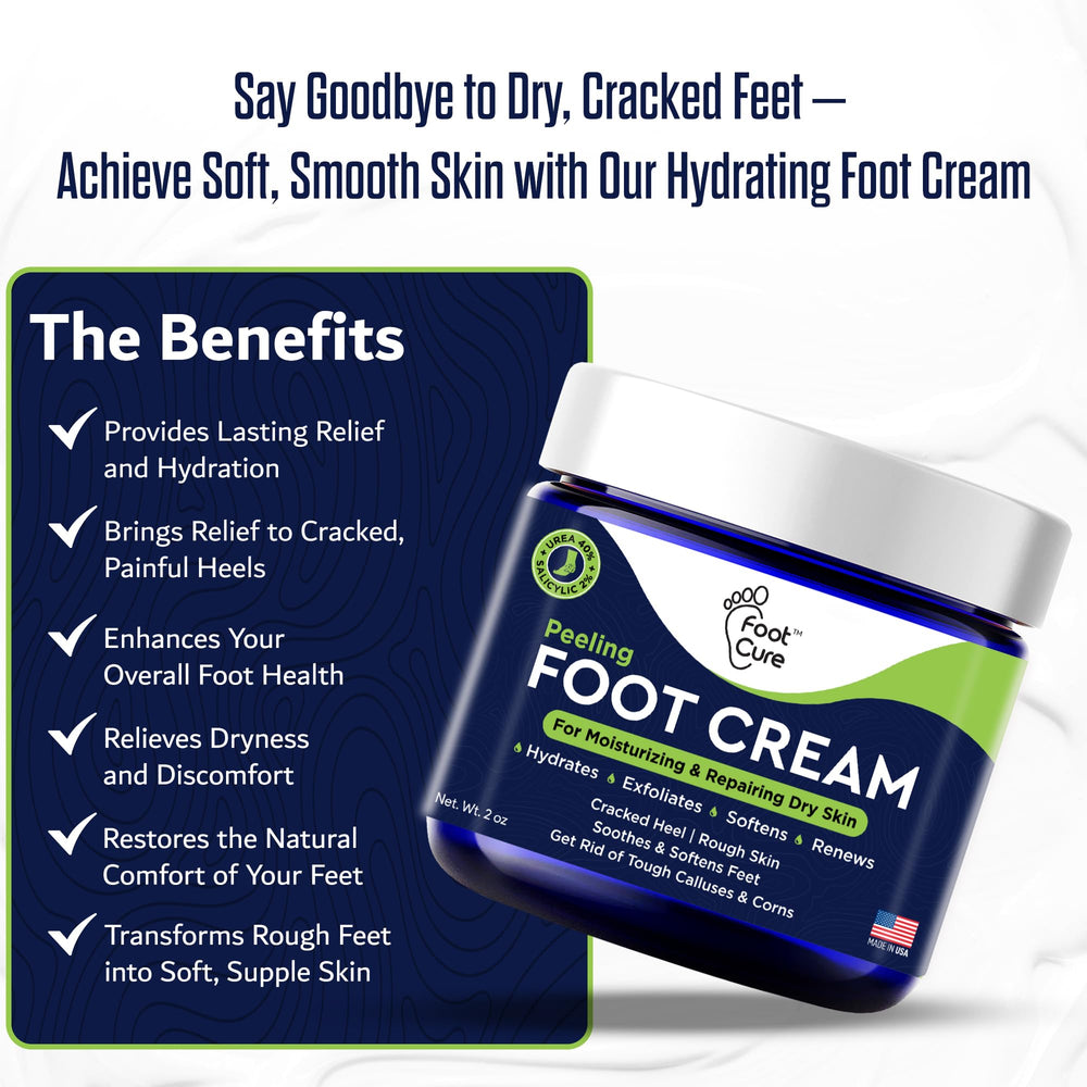 FOOT CURE Crema de Pies, talones secos antes de la hidratación.