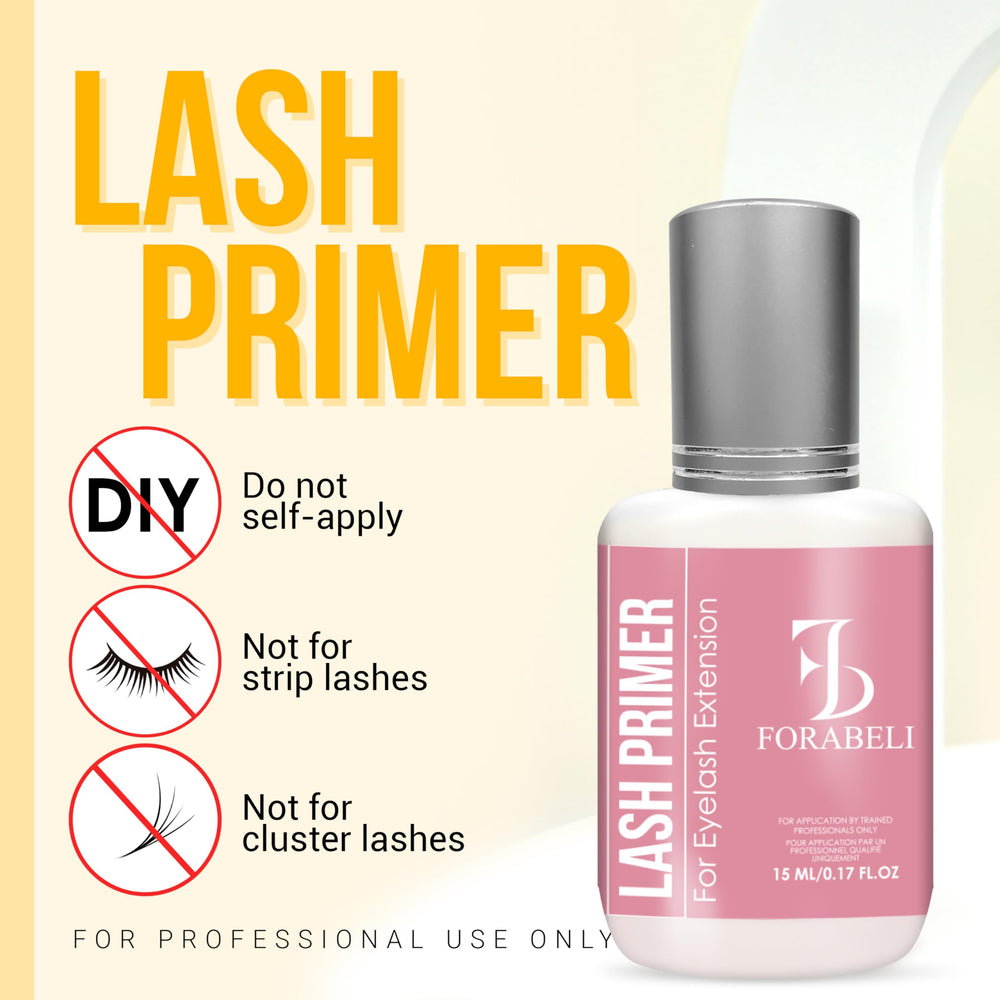 Forabeli Primer Limpieza Pestanas elimina aceites y residuos para una base limpia.