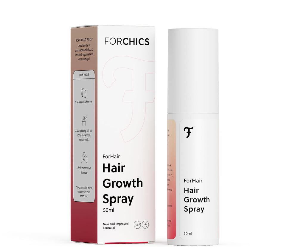 ForChics Serum, crecimiento capilar: botella lista para usar y estimular folículos capilares.
