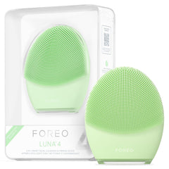 FOREO LUNA 4, limpieza facial 2 en 1 para poros limpios y piel fresca.