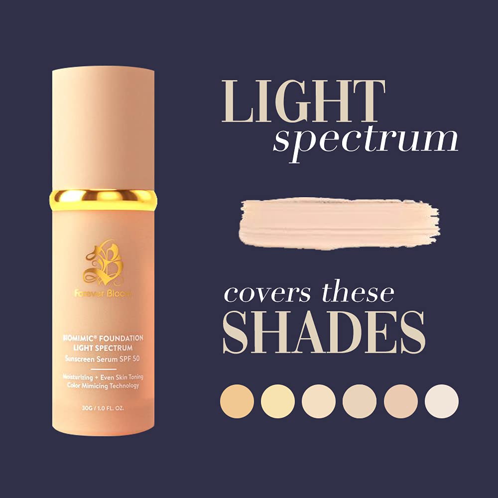 Échantillon de teinte Forever Bloom Bio Mimic Foundation qui harmonise le teint.