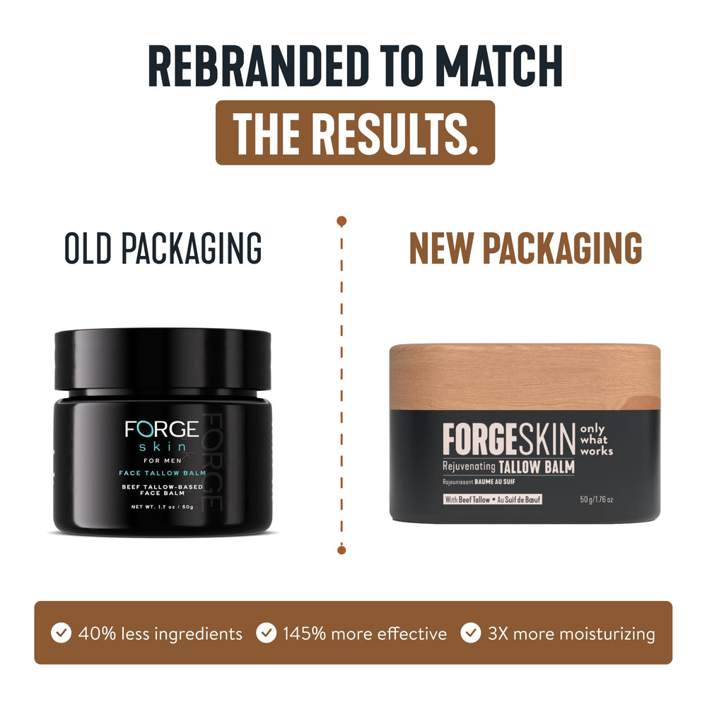 Texture légère et non grasse du baume Forge Skin Wrinkle Defense