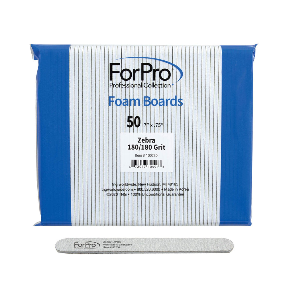ForPro Zebra Foam Board de dos caras para limar con suavidad y precisión.