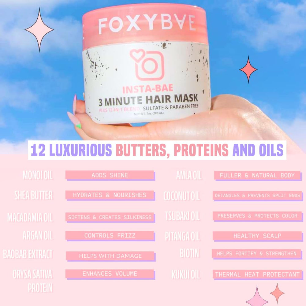FoxyBae Mascarilla de acondicionamiento profundo: hidratación duradera.