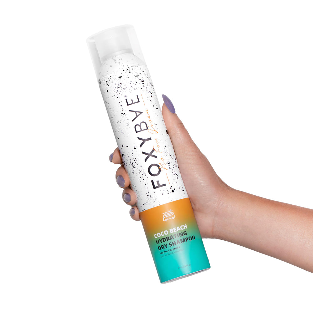 FoxyBae travel-friendly bottle ready for second-day refresh and quick styling.
