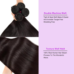 Textura suave de las mechas rectas fphko, ideal para peinados lisos.
