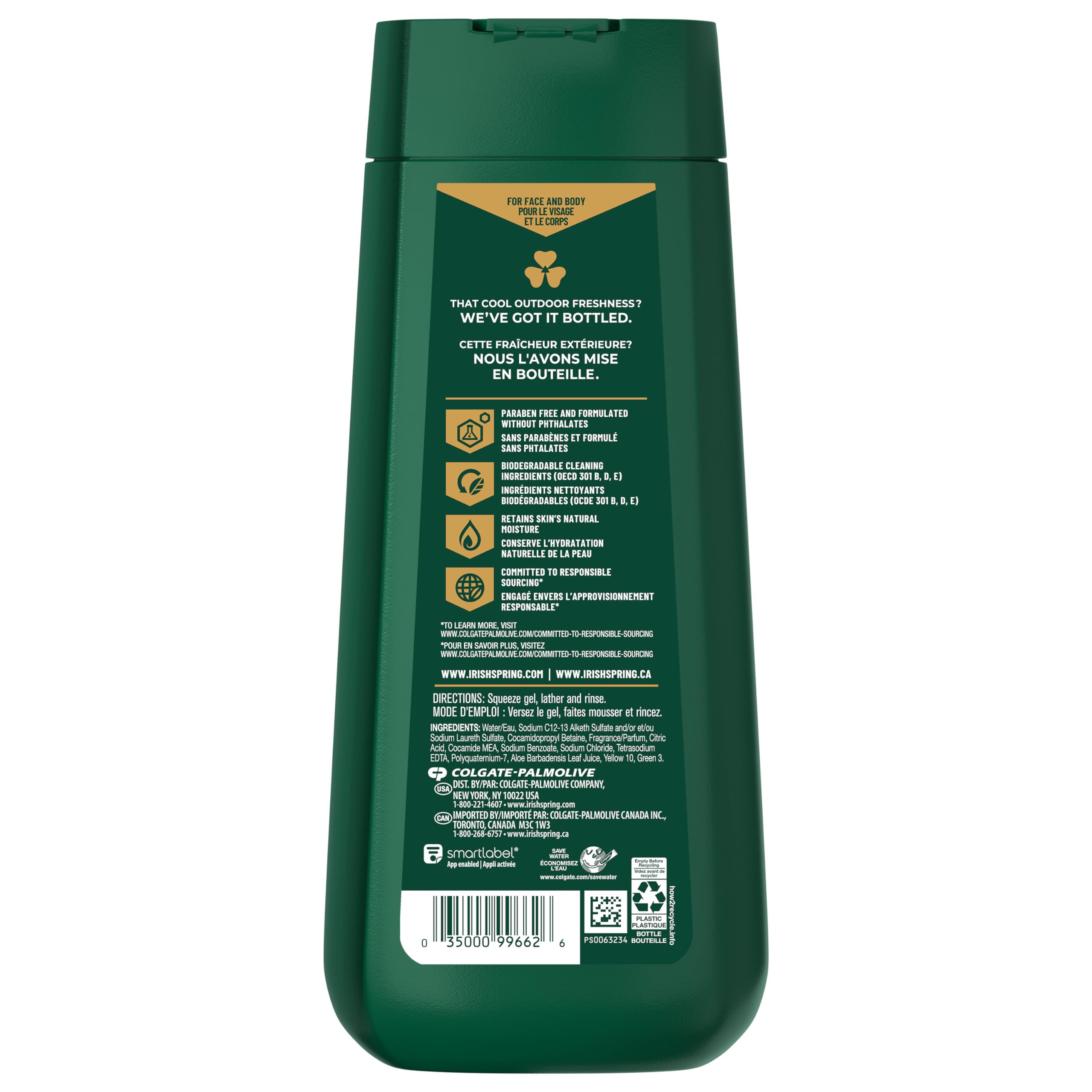 Fragancia fresca Aloe Mist que acompaña la ducha diaria.