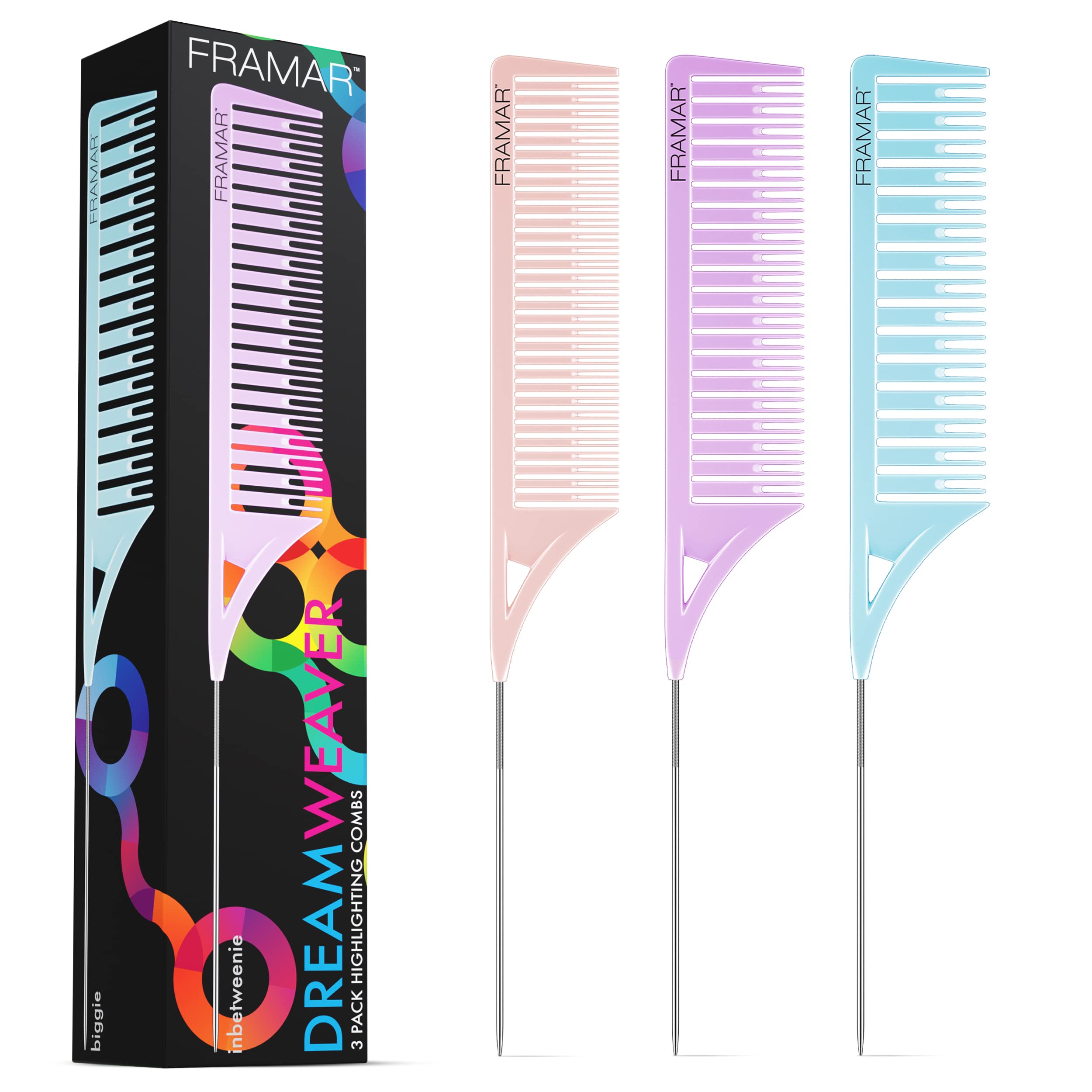 Framar Dreamweaver trío de peines para mechas facilita seccionado rápido y preciso.