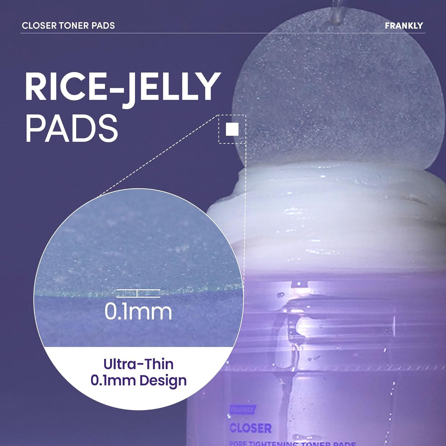 FRANKLY Discos tonificadores; contiene extracto de arroz para nutrición cutánea.