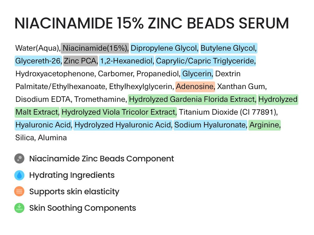 FRANKLY Niacinamida 15% + Zinc, ingredientes veganos en la fórmula