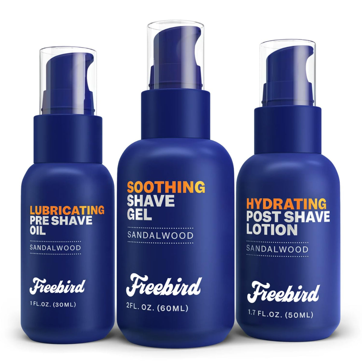 Freebird Shave Care Kit packaging shows a compact, travel-ready design for on-the-go grooming.