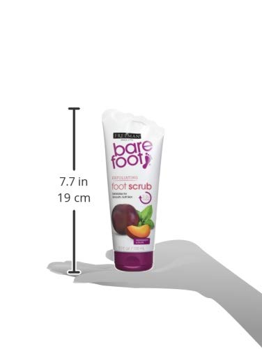 Freeman Bare Foot exfoliante ingredientes de menta y ciruela, aroma fresco para pies relajados.