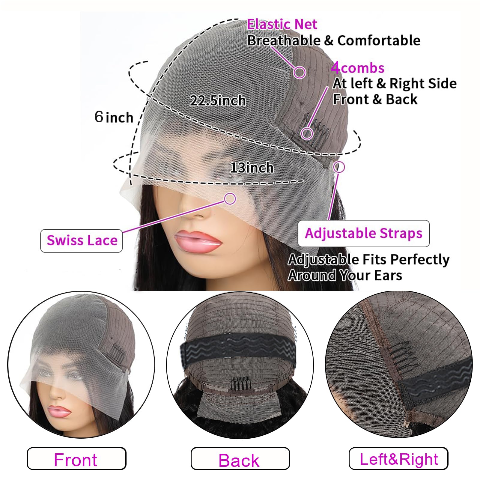 Peluca Freeternit instalación glueless para look inmediato