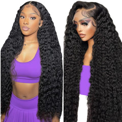 Peluca Freeternit lace-front onda profunda para 30 pulgadas