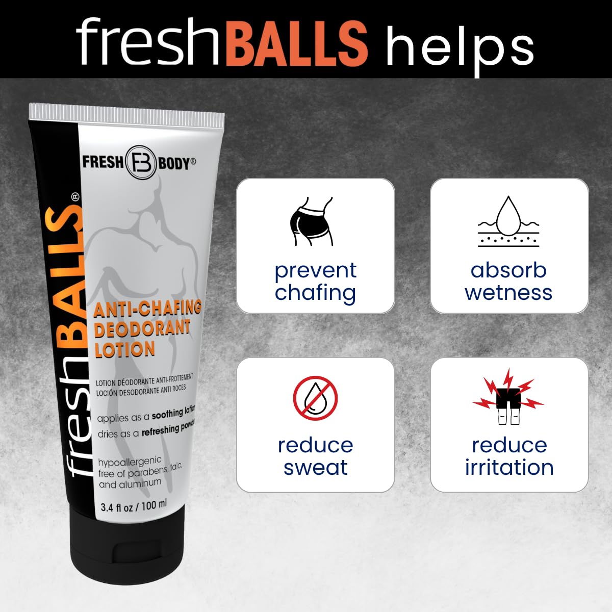 Fresh Balls, aplicación rápida que deja la piel seca.