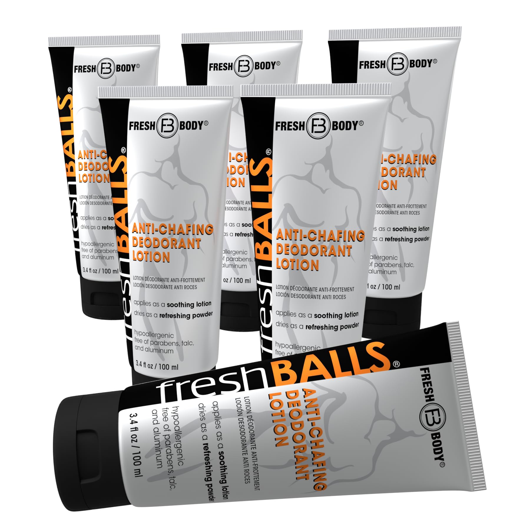 Fresh Balls, paquete de 6 tubos para higiene diaria.