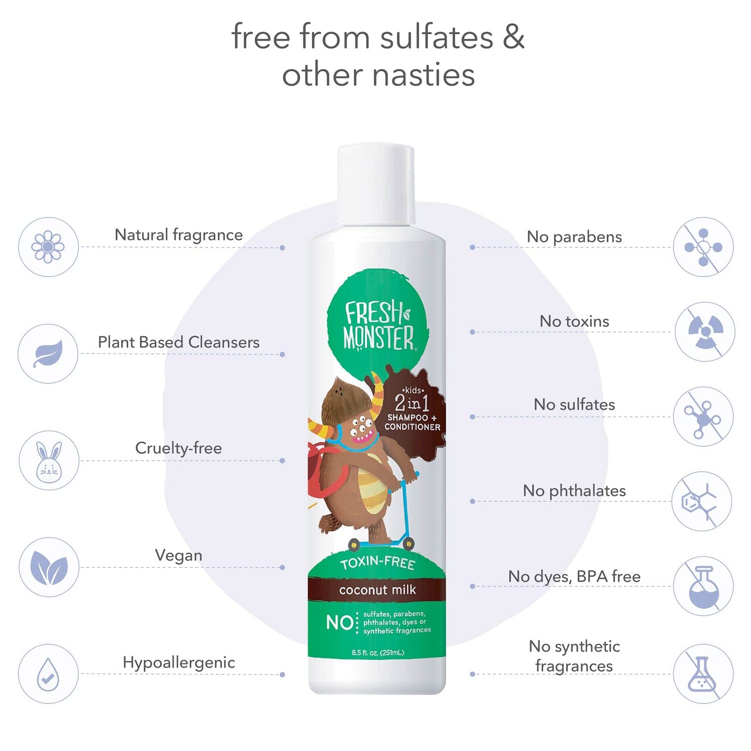 Etiqueta de ingredientes visibles en Fresh Monster para claridad
