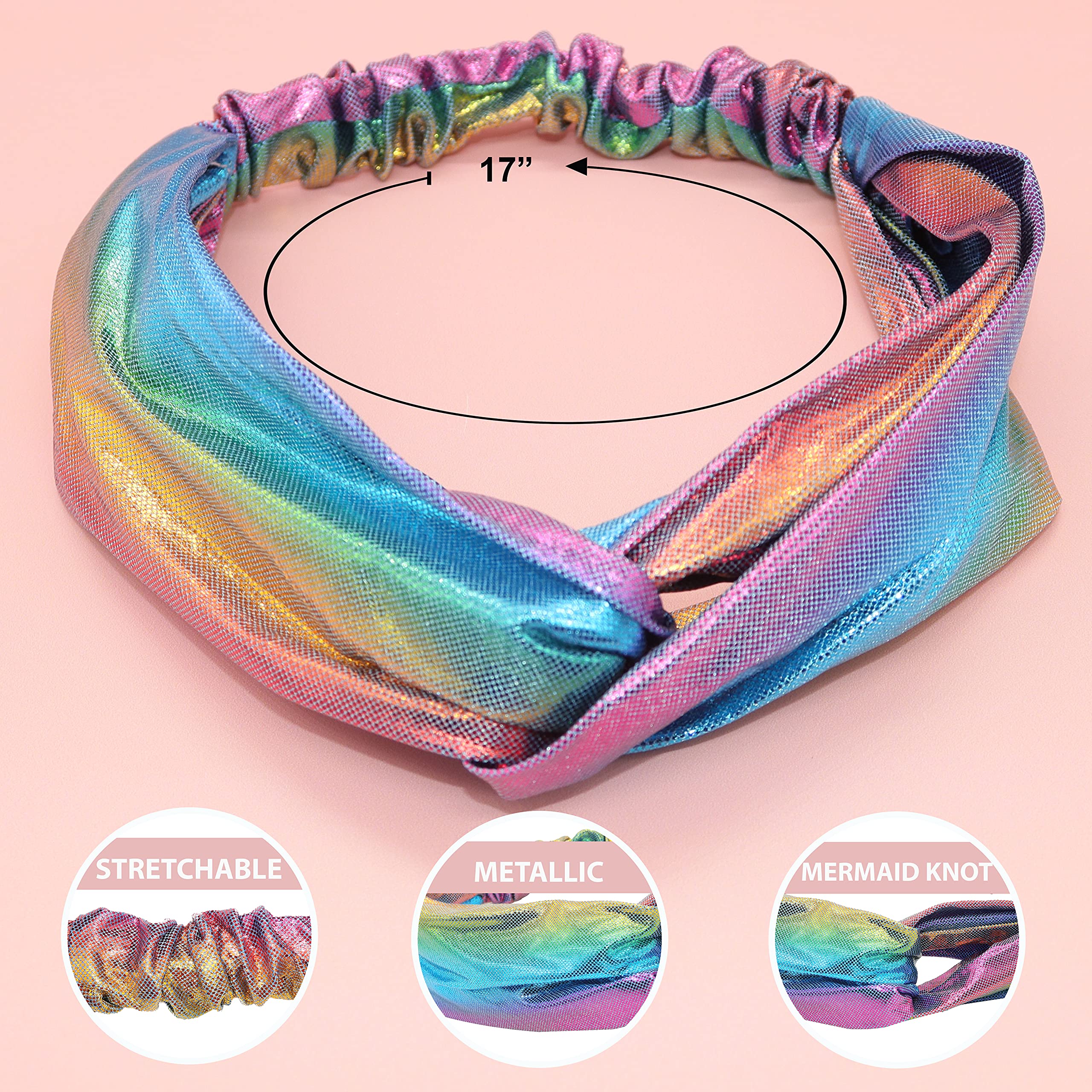Cinta FROG SAC sirena con elástico, mantiene el cabello fuera de la cara.