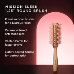 Fromm Mission Sleek con puntas antistáticas largas para cabello grueso