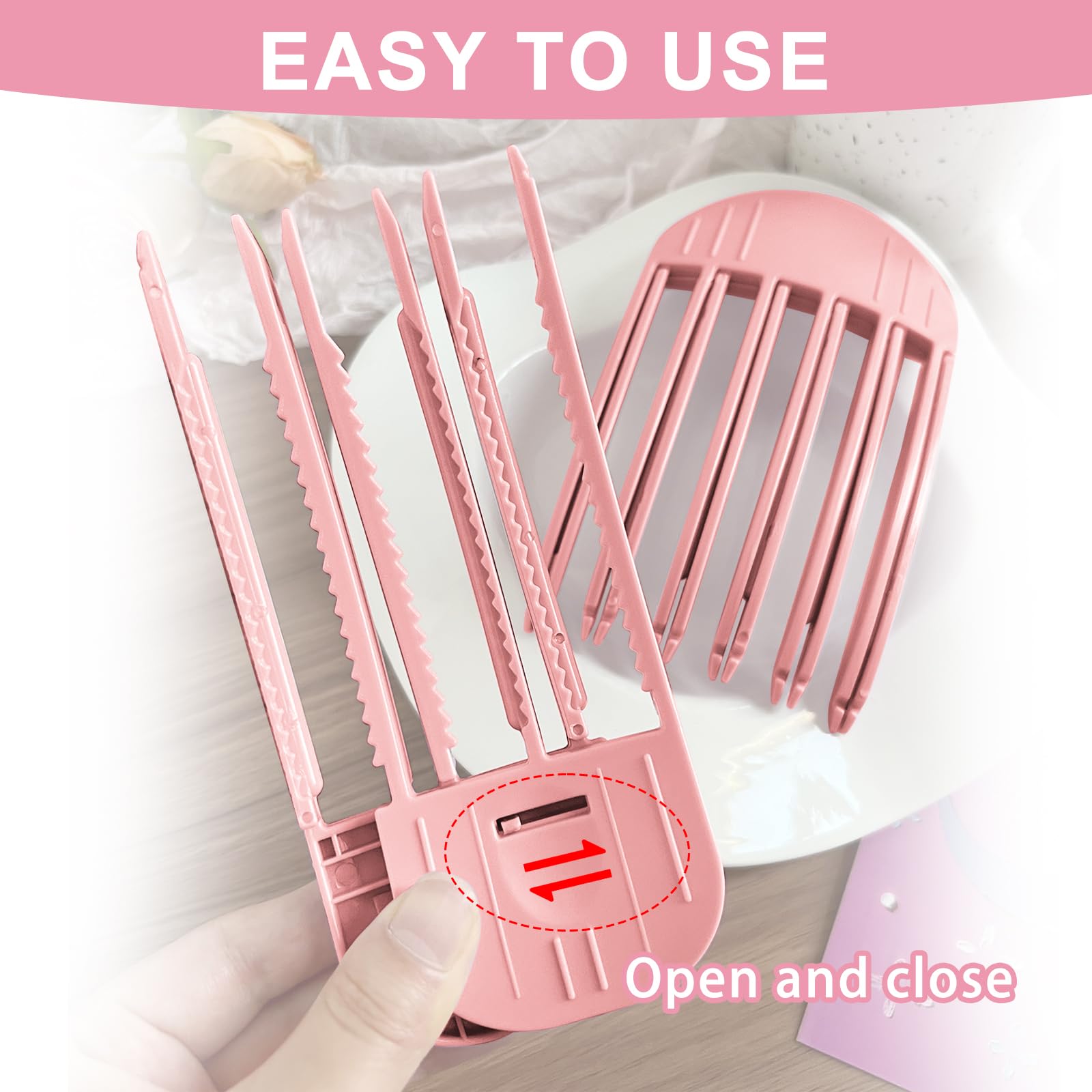 FrouJiesce – clip volumizante rosa, perfil para look puff limpio