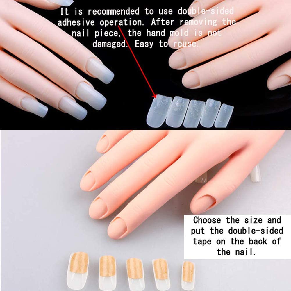 FU SHEN mano de práctica para uñas acrílicas, ideal para entrenamiento diario.