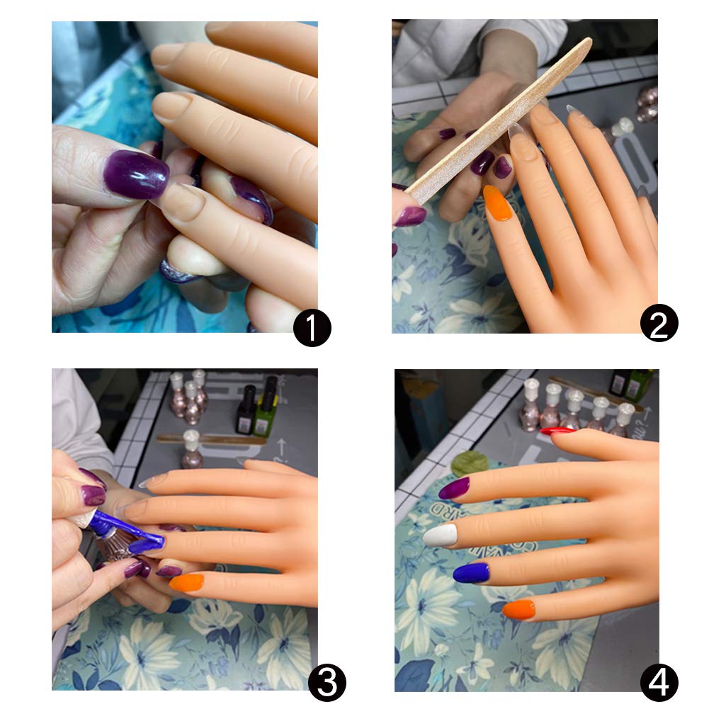 FU SHEN mano de práctica en pose ajustable para diversos estilos de uñas.