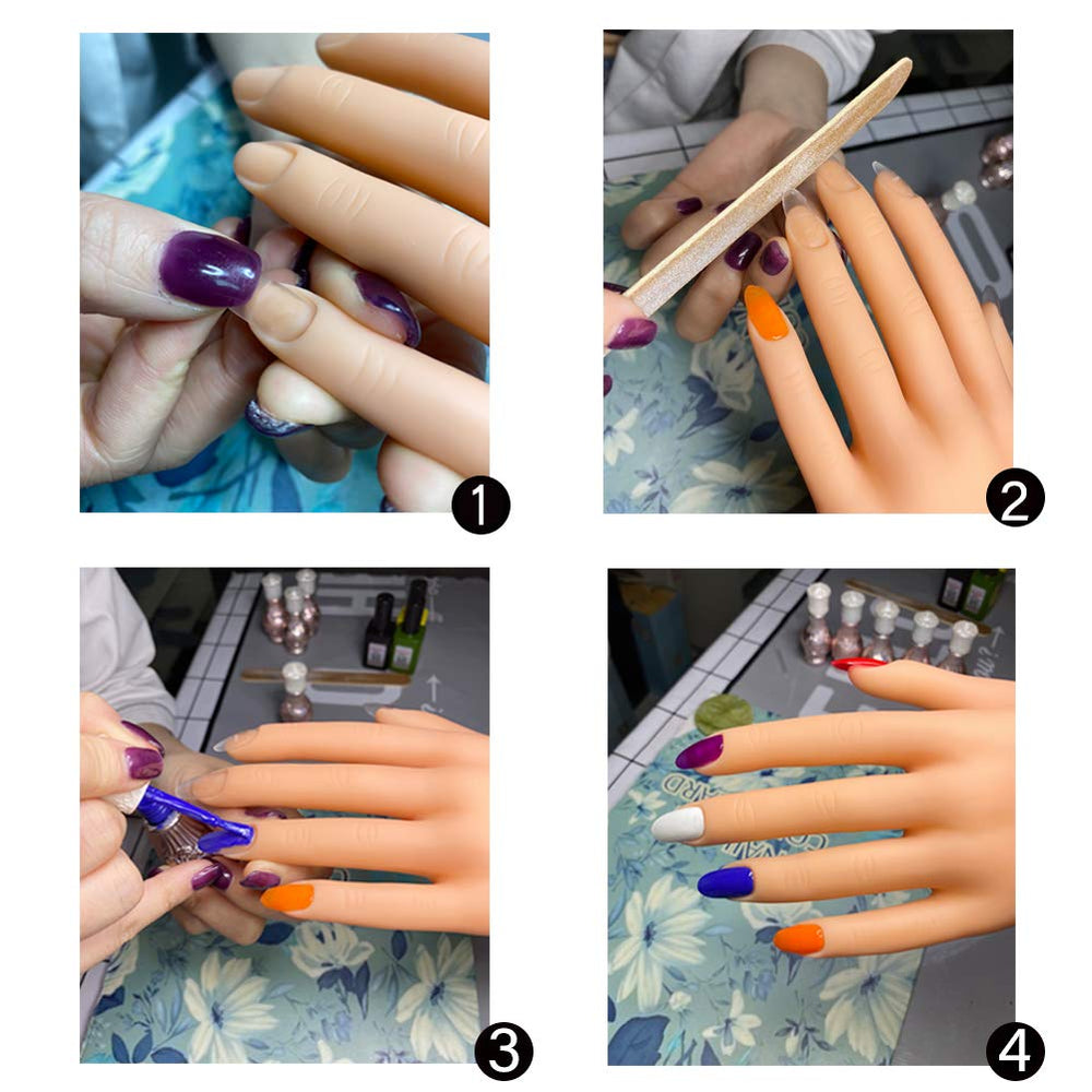 FU SHEN mano de práctica en pose ajustable para diversos estilos de uñas.