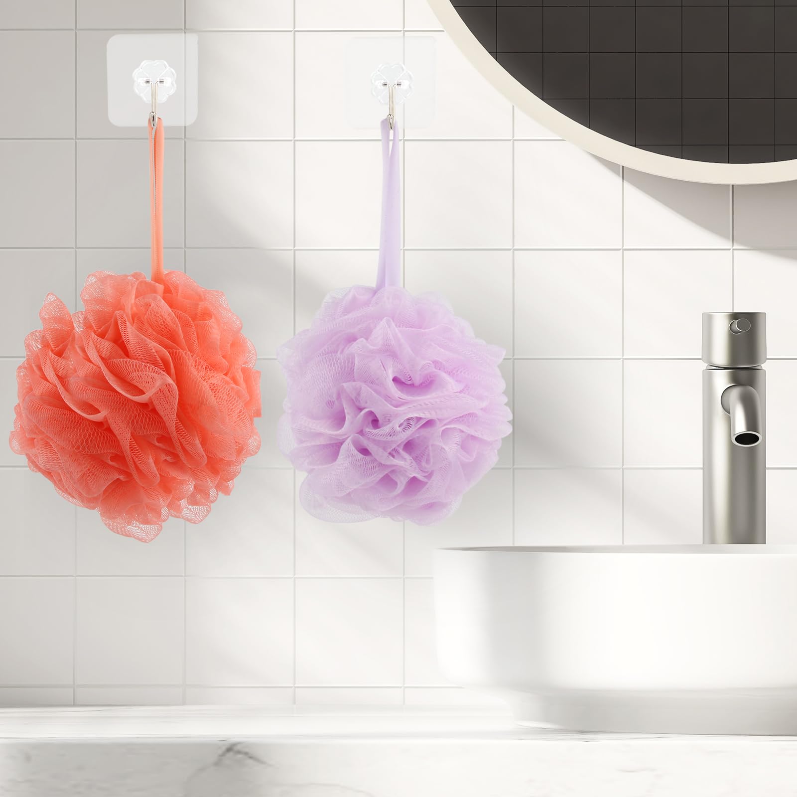 Conjunto Fu Store de 4 esponjas de lufa para ducha, colores variados