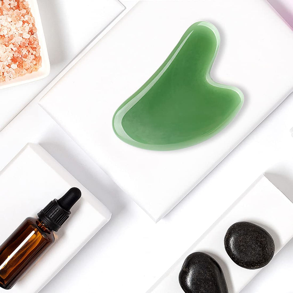 FUANKANG Gua Sha verde mandíbula ayuda a tonificar la línea mandibular
