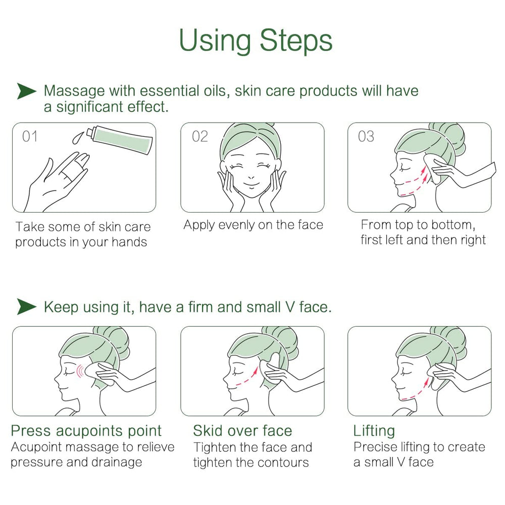 FUANKANG Gua Sha verde nariz para definir suavemente el perfil