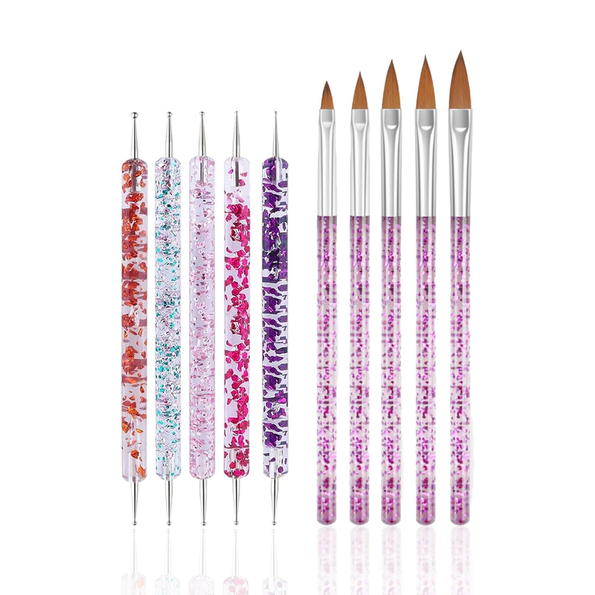 FULINJOY bolígrafos puntos uñas, doble extremo para precisión en diseños finos.
