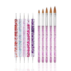 FULINJOY bolígrafos puntos uñas, doble extremo para precisión en diseños finos.