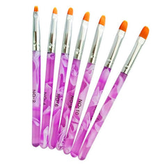 Pinceles FULINJOY para UV Gel, juego de 7 tamaños para detalles finos.