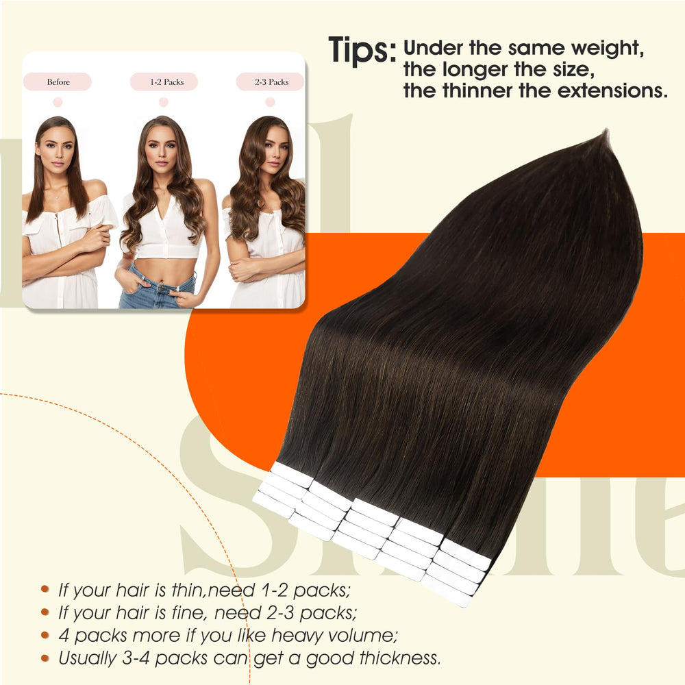 Aplicación rápida de extensiones Full Shine sin calor ni herramientas.