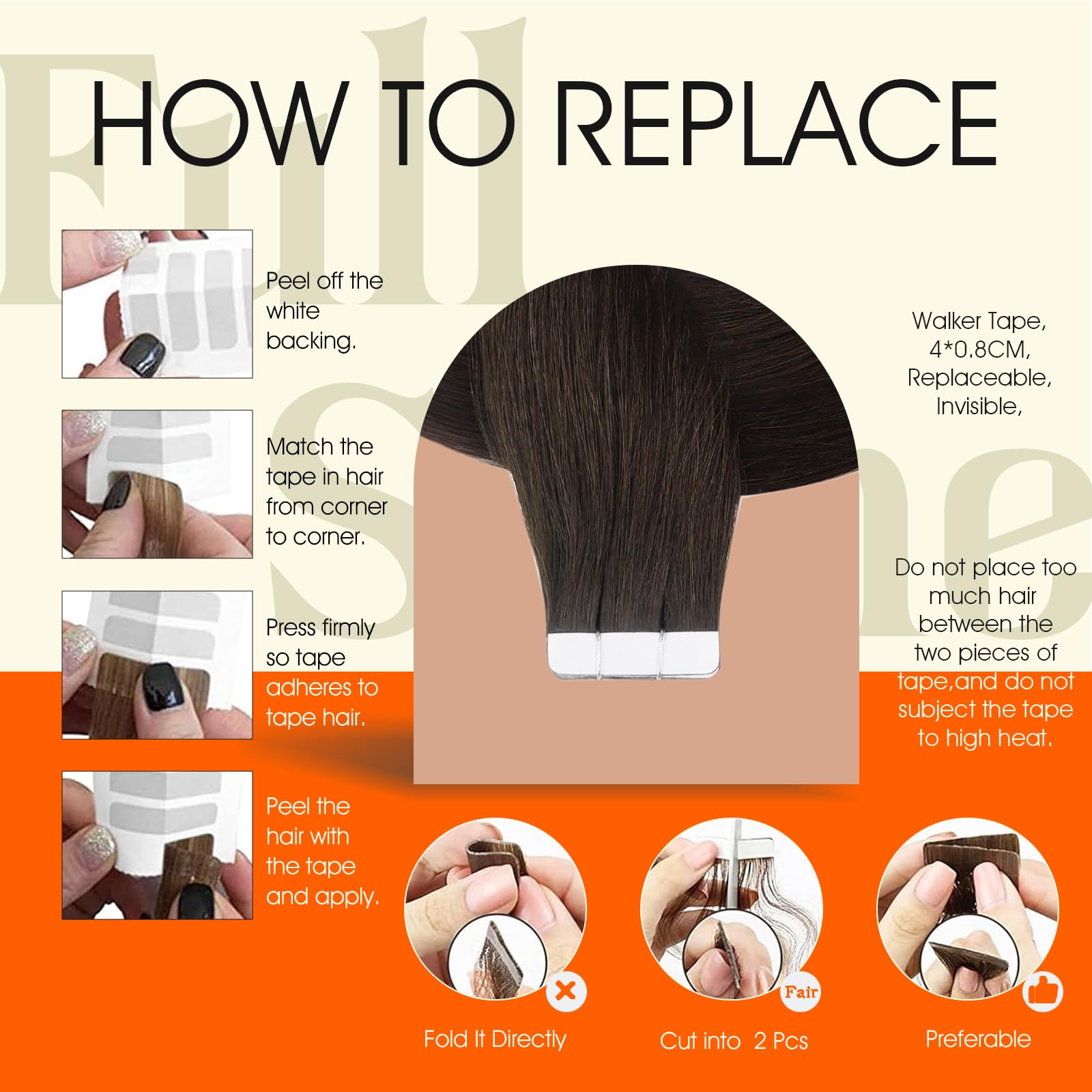 Cabello ligeramente más largo gracias a las extensiones Full Shine.