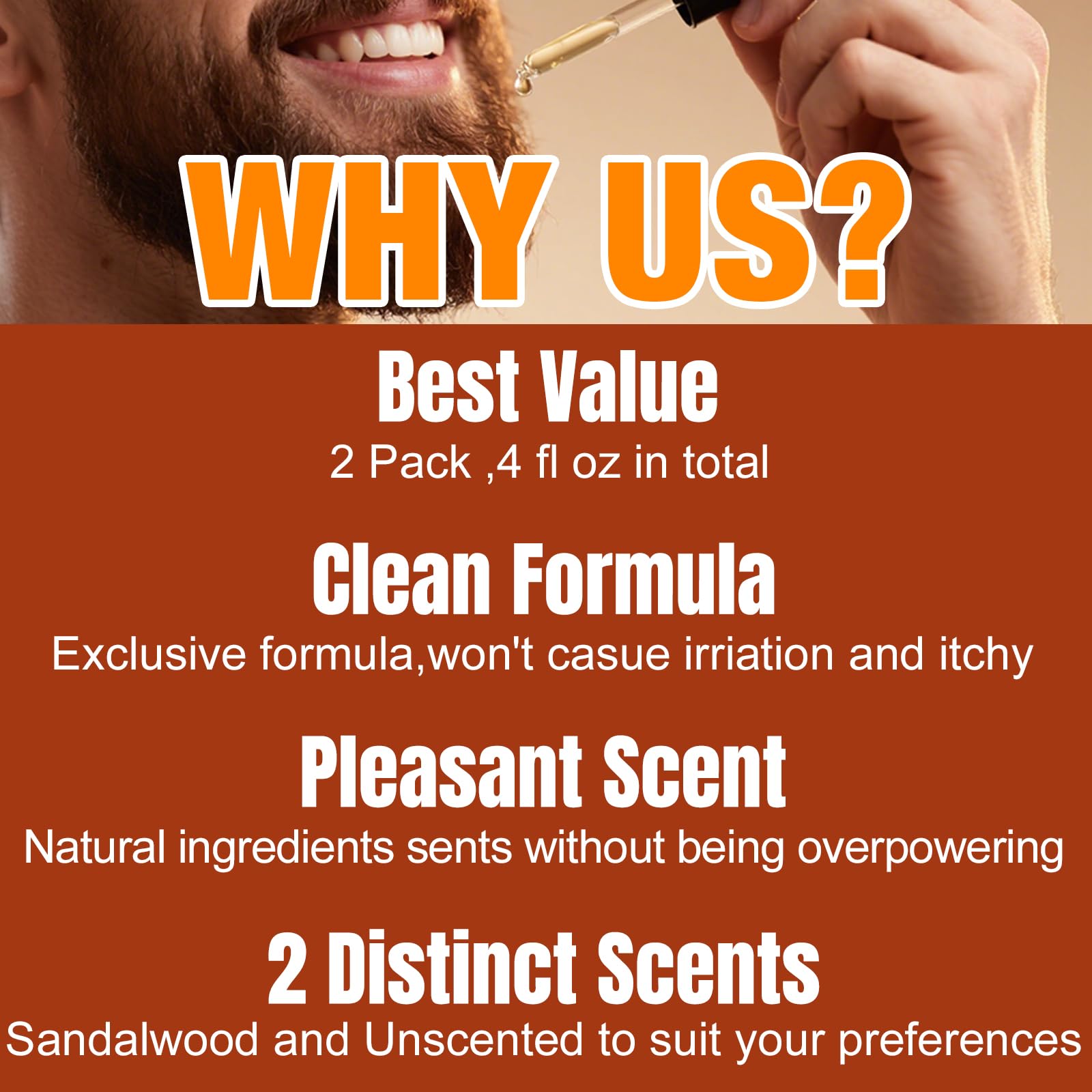 FullLight Tech, aceite para barba sin fragancia para uso diario suave y natural.