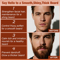 Aplicación de aceite de barba de FullLight Tech sobre la mano para distribuir.