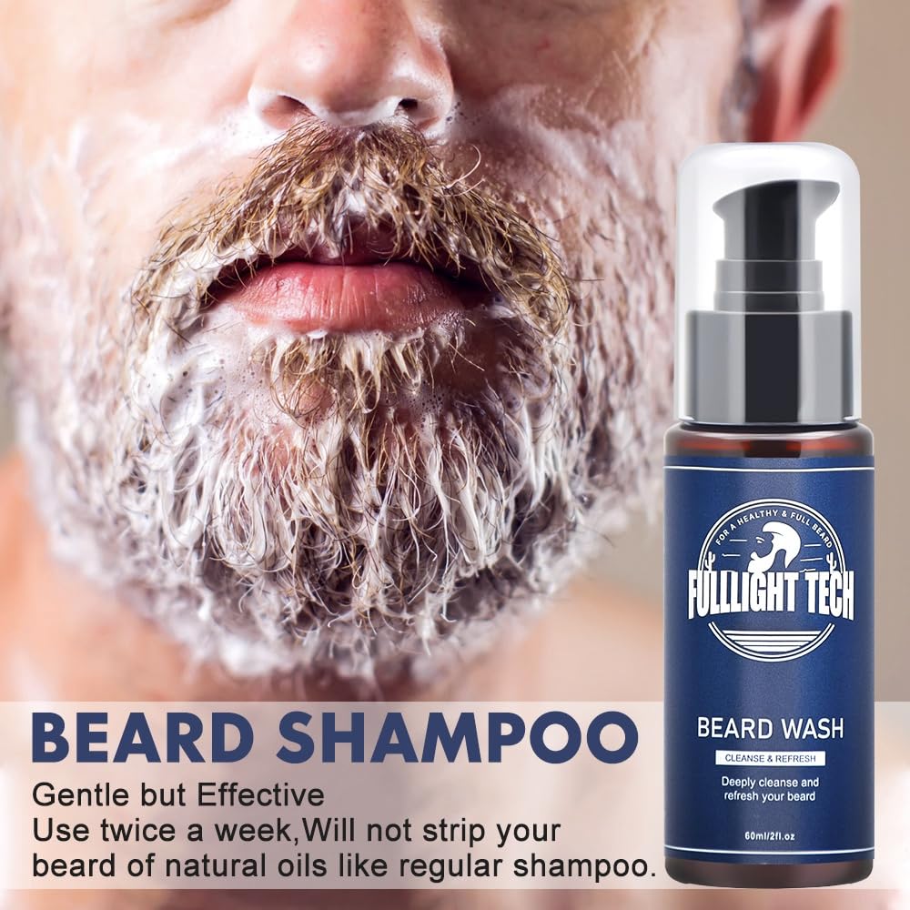Champú para barba FULLLIGHT TECH acondiciona sin eliminar aceites naturales.