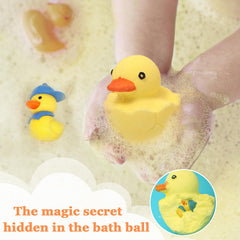 FUNCREVITY bath bombs with a duck toy inside for kids